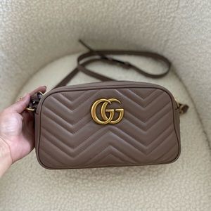 Gucci Small shoulder bag, dusty pink leather